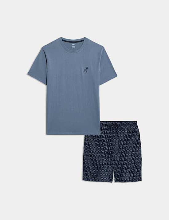 Pure Cotton Stag Print Pyjama Set