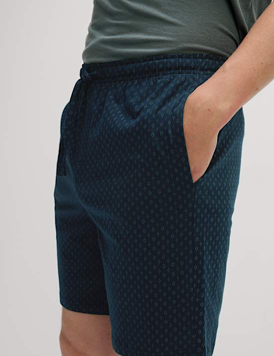 Schlafanzugset aus reiner Baumwolle mit geometrischem Muster