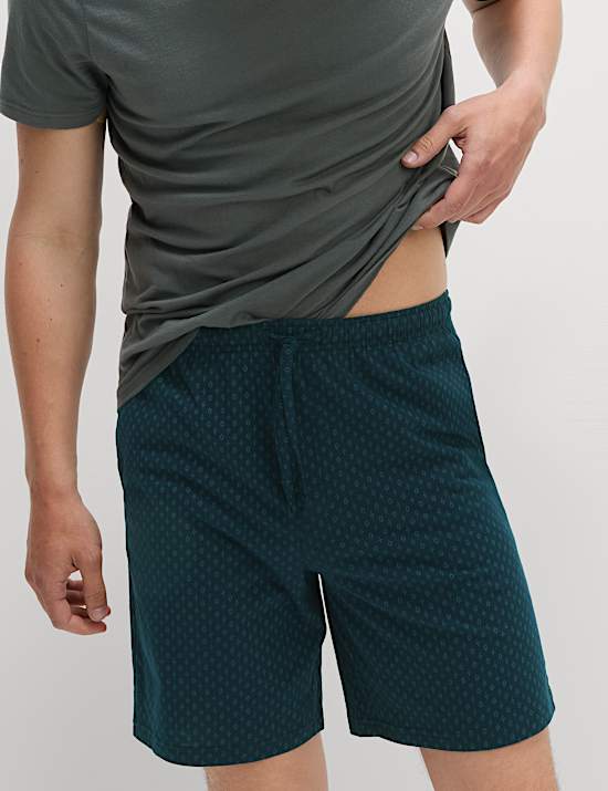 Schlafanzugset aus reiner Baumwolle mit geometrischem Muster