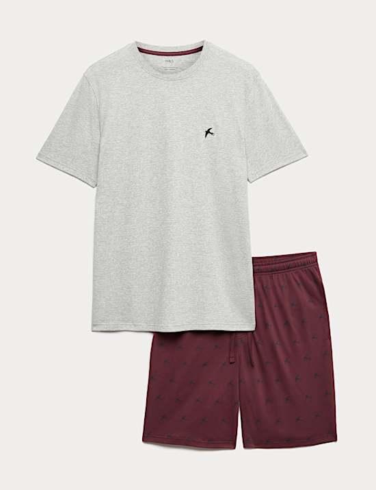 Pure Cotton Swallow Print Pyjama Set