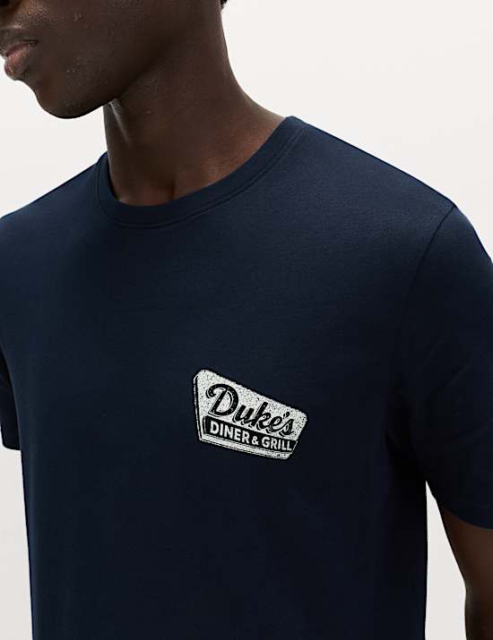 Pure Cotton Diner Graphic Pyjama Set