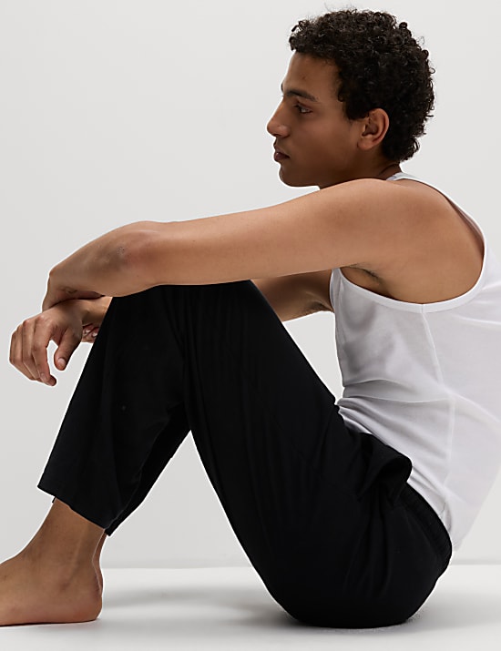 2pk Pure Cotton Pyjama Bottoms