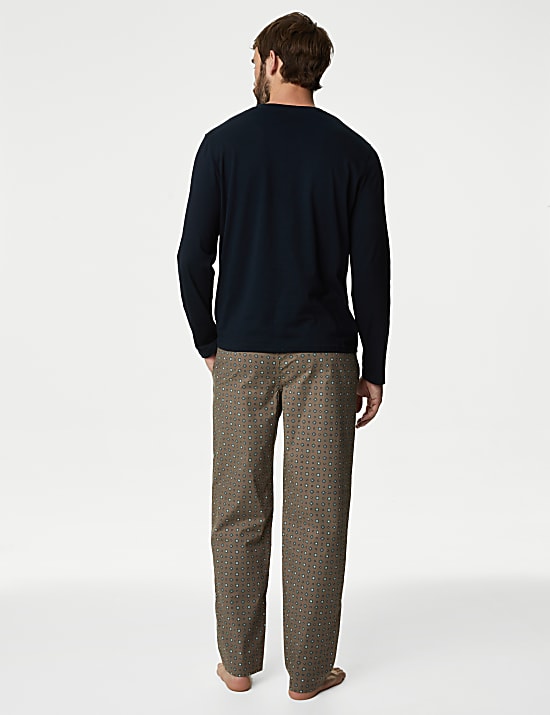 Ensemble pyjama 100 % coton à imprimé foulard fleuri