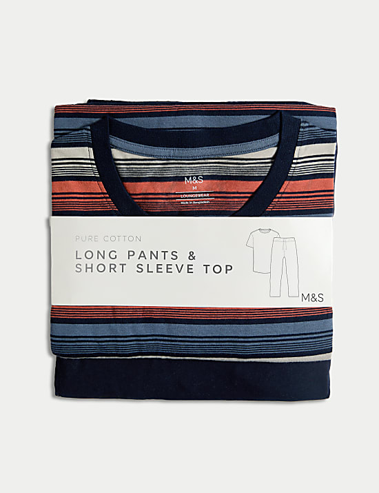 Pure Cotton Ombre Stripe Pyjama Set