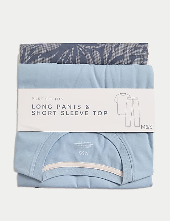 Pure Cotton Palm Print Pyjama Set