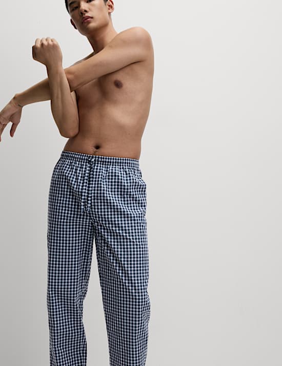 2pk Pure Cotton Pyjama Bottoms