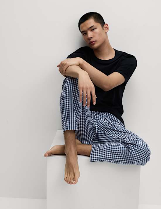 2pk Pure Cotton Pyjama Bottoms