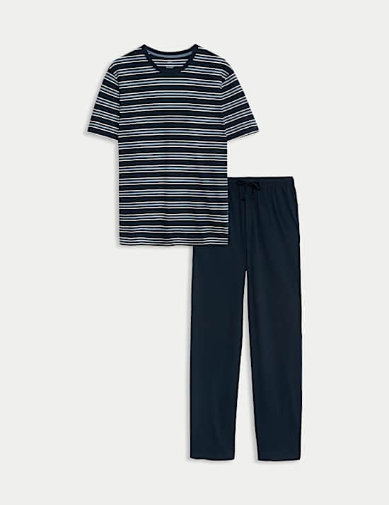 Pure Cotton Striped Pyjama Set