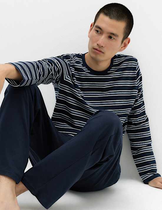 Pure Cotton Striped Pyjama Set