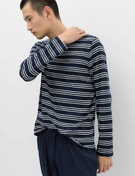 Pure Cotton Striped Pyjama Set