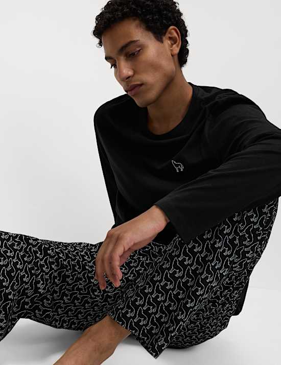 Pure Cotton Wolf Print Pyjama Set