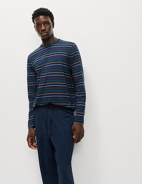 Pure Cotton Rainbow Stripe Pyjama Set