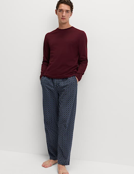 Pyjama 100 % coton à imprimé géométrique