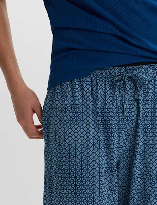 Cotton Rich Geometric Print Pyjama Set