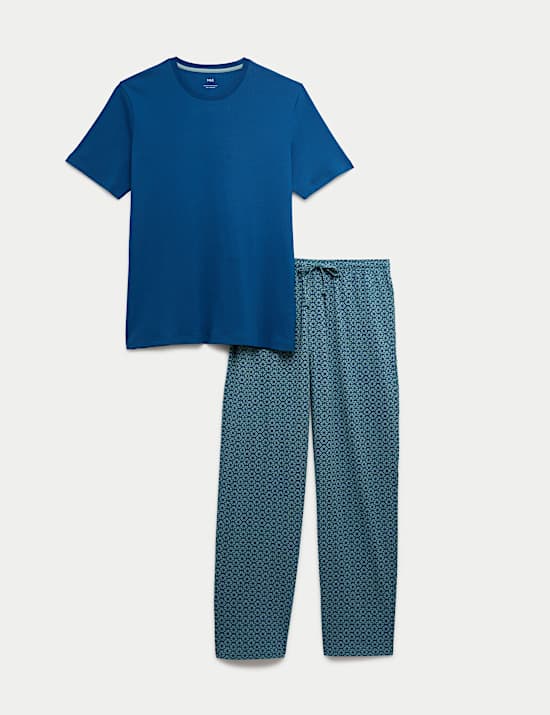 Cotton Rich Geometric Print Pyjama Set