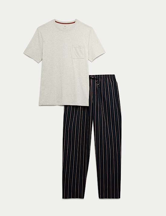 Pure Cotton Striped Pyjama Set