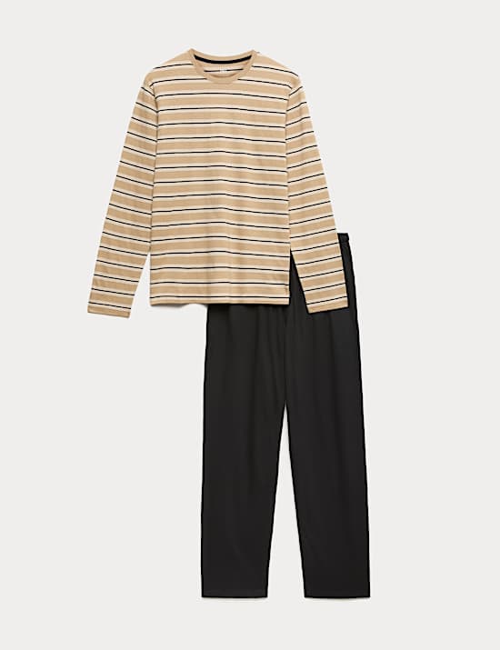 Ensemble pyjama 100 % coton &agrave; rayures