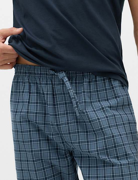 Pack Of Two Cotton Pyjama Bottoms