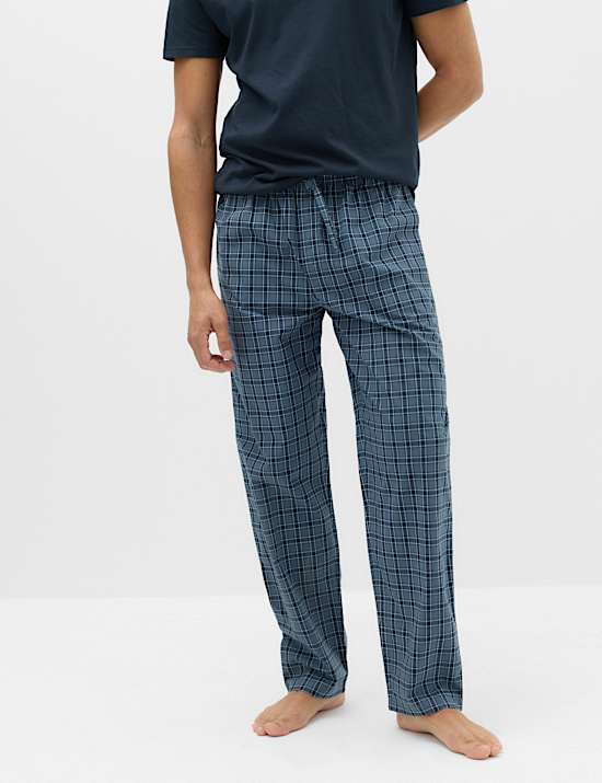 Pack Of Two Cotton Pyjama Bottoms