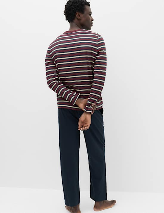 Pure Cotton Striped Pyjama Set