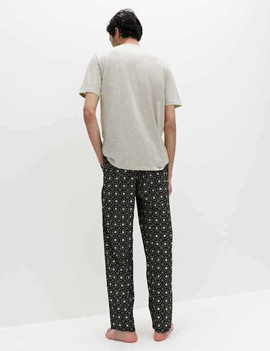 Pure Cotton Eid Printed Henley Pyjama Set