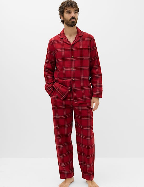 Pure Cotton Checked Christmas Pyjamas