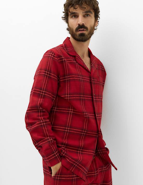 Pure Cotton Checked Christmas Pyjamas