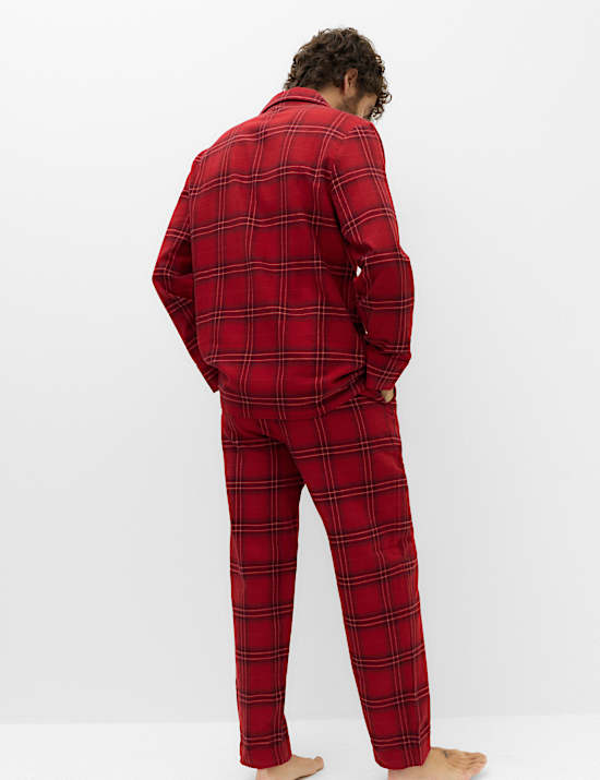 Pure Cotton Checked Christmas Pyjamas