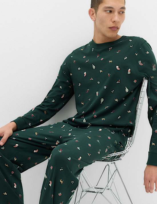 Pure Cotton Printed Christmas Family Pyjamas
