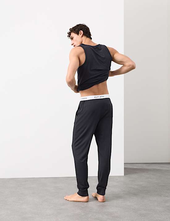 Pantalon de jogging pyjama élastiqué en modal et coton Supima®
