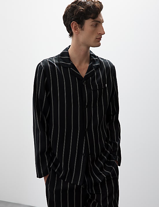 Lyocell Striped Pyjama Top