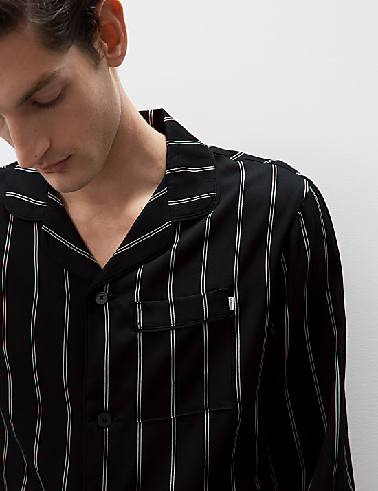 Lyocell Striped Pyjama Top