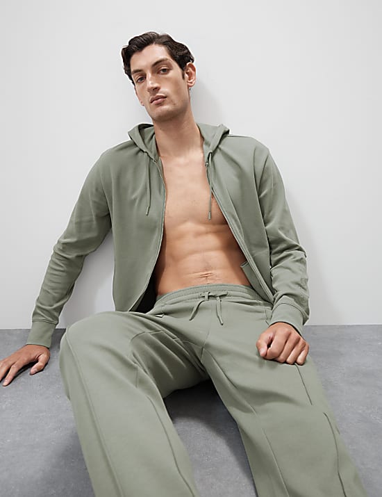 Cotton Rich Zip Up Hoodie