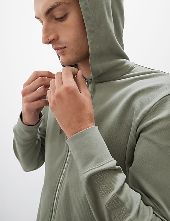 Cotton Rich Zip Up Hoodie