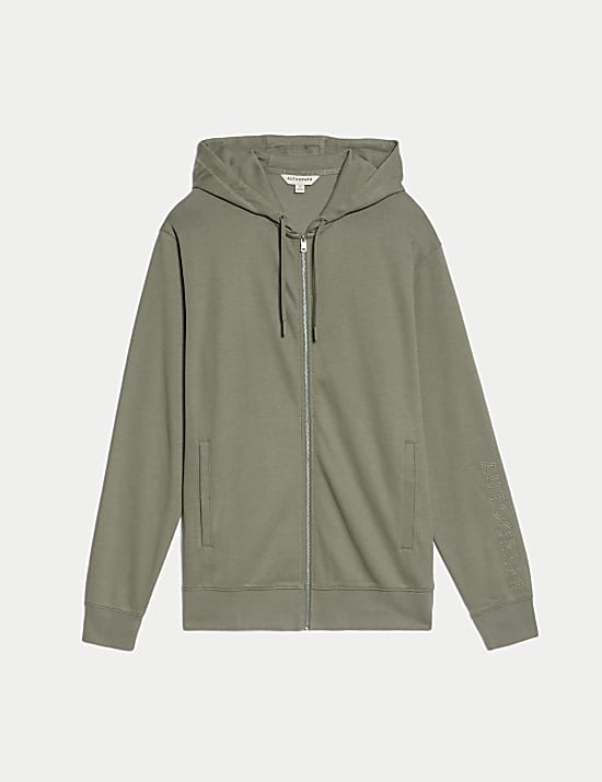 Cotton Rich Zip Up Hoodie