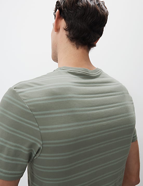 Supima&reg; Cotton Modal Striped T-shirt Vest