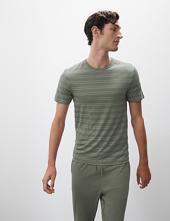 Supima&reg; Cotton Modal Striped T-shirt Vest