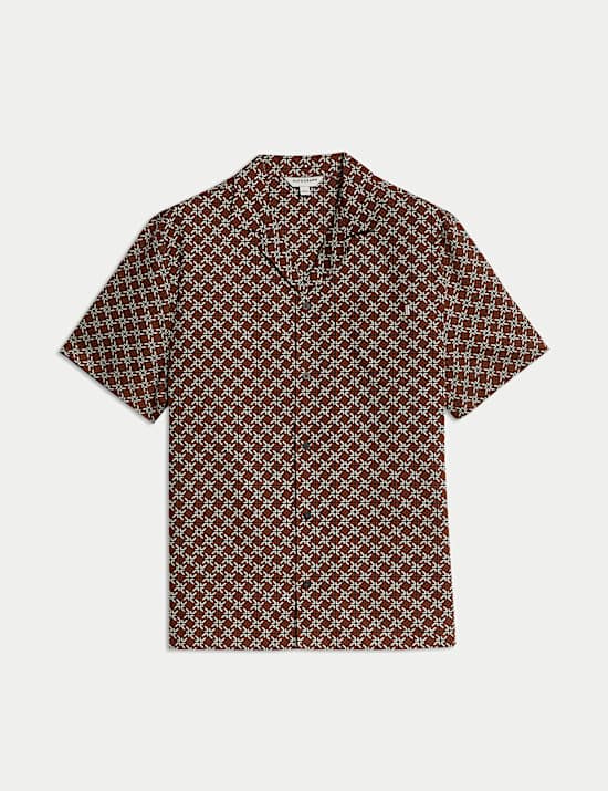 Cotton Rich Geometric Print Pyjama Top