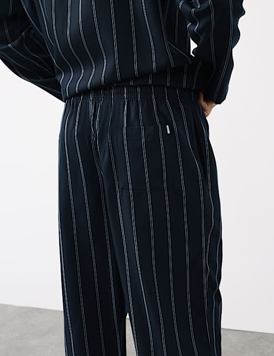 Pure Lyocell Striped Pyjama Bottoms