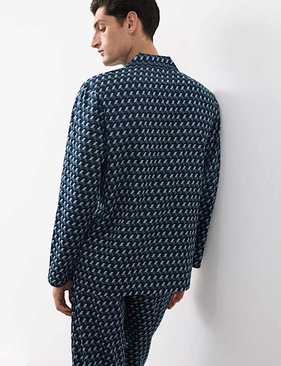 Cotton Rich Geometric Print Pyjama Bottoms