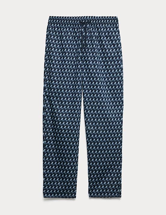 Cotton Rich Geometric Print Pyjama Bottoms
