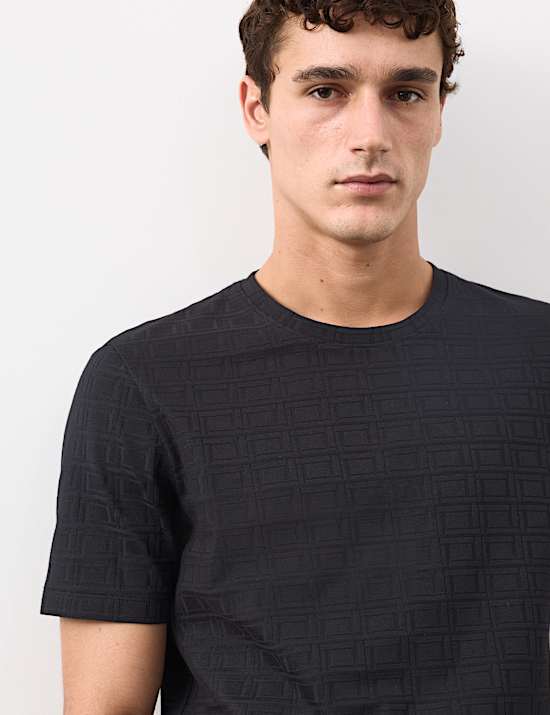 Supima® CottonRich Stretch Jacquard T Shirt