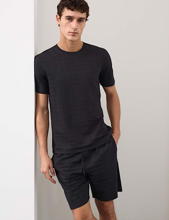 Supima® Cotton Rich Jacquard Pyjama Shorts