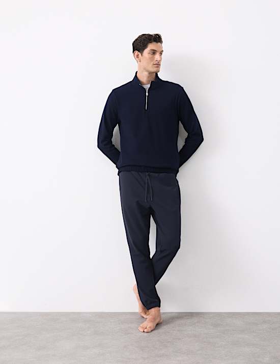 Luxury Fleece Half Zip Loungewear Top