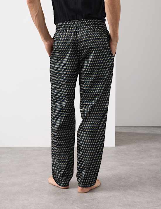 Cotton Rich Geometric Print Pyjama Bottoms