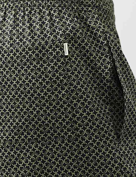 Pyžamov&eacute; &scaron;ortky s potiskem a vysok&yacute;m pod&iacute;lem bavlny