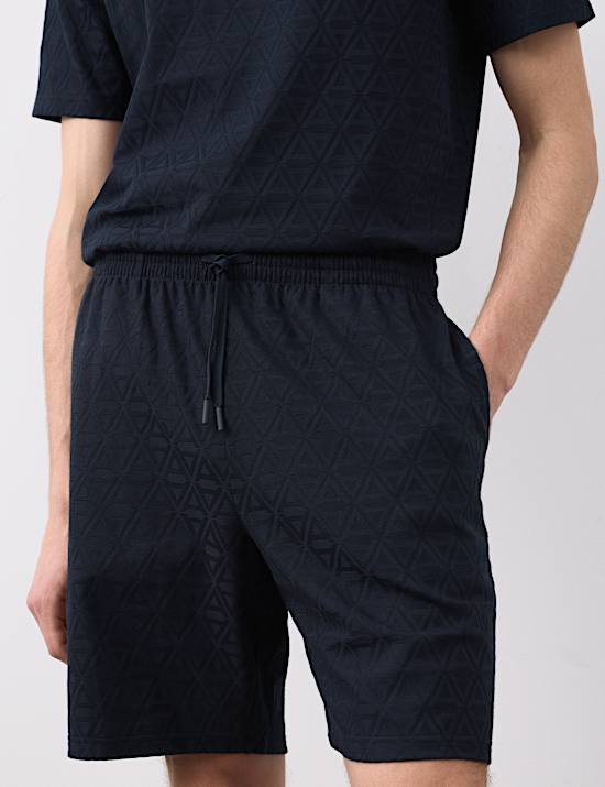 Cotton Rich Jacquard Pyjama Shorts