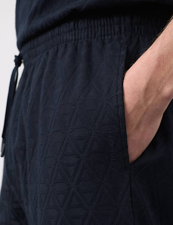Cotton Rich Jacquard Pyjama Shorts