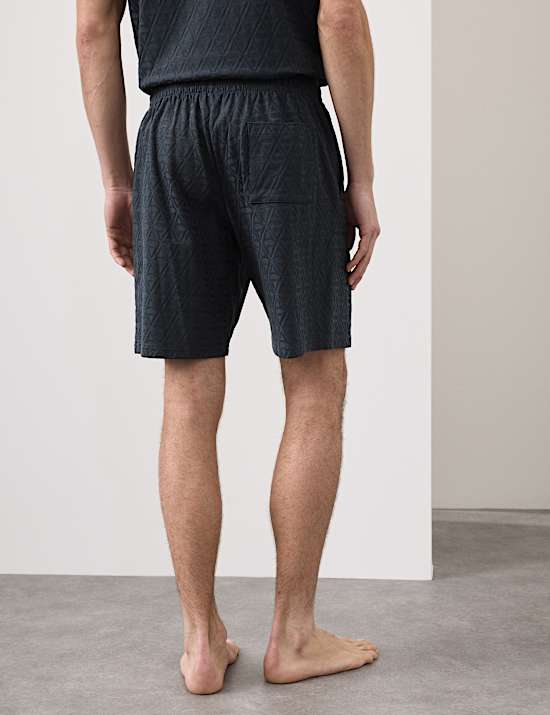 Cotton Rich Jacquard Pyjama Shorts