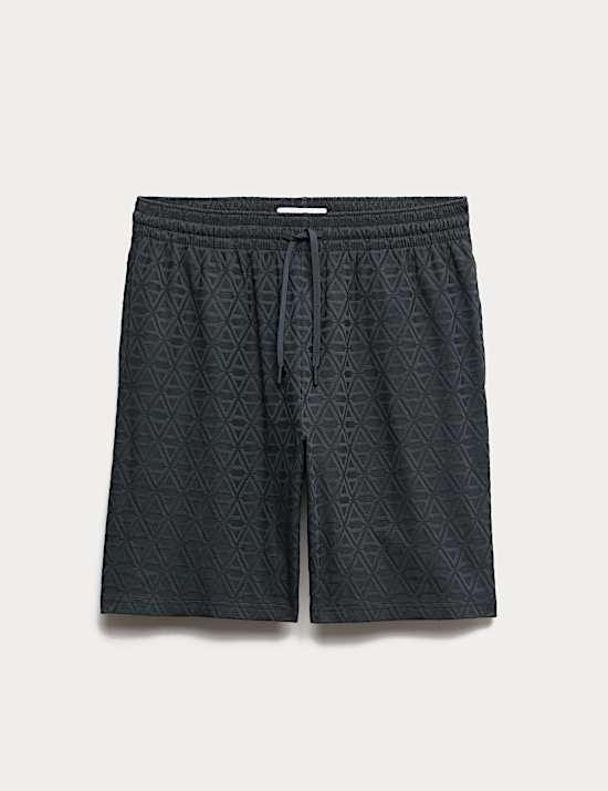 Cotton Rich Jacquard Pyjama Shorts